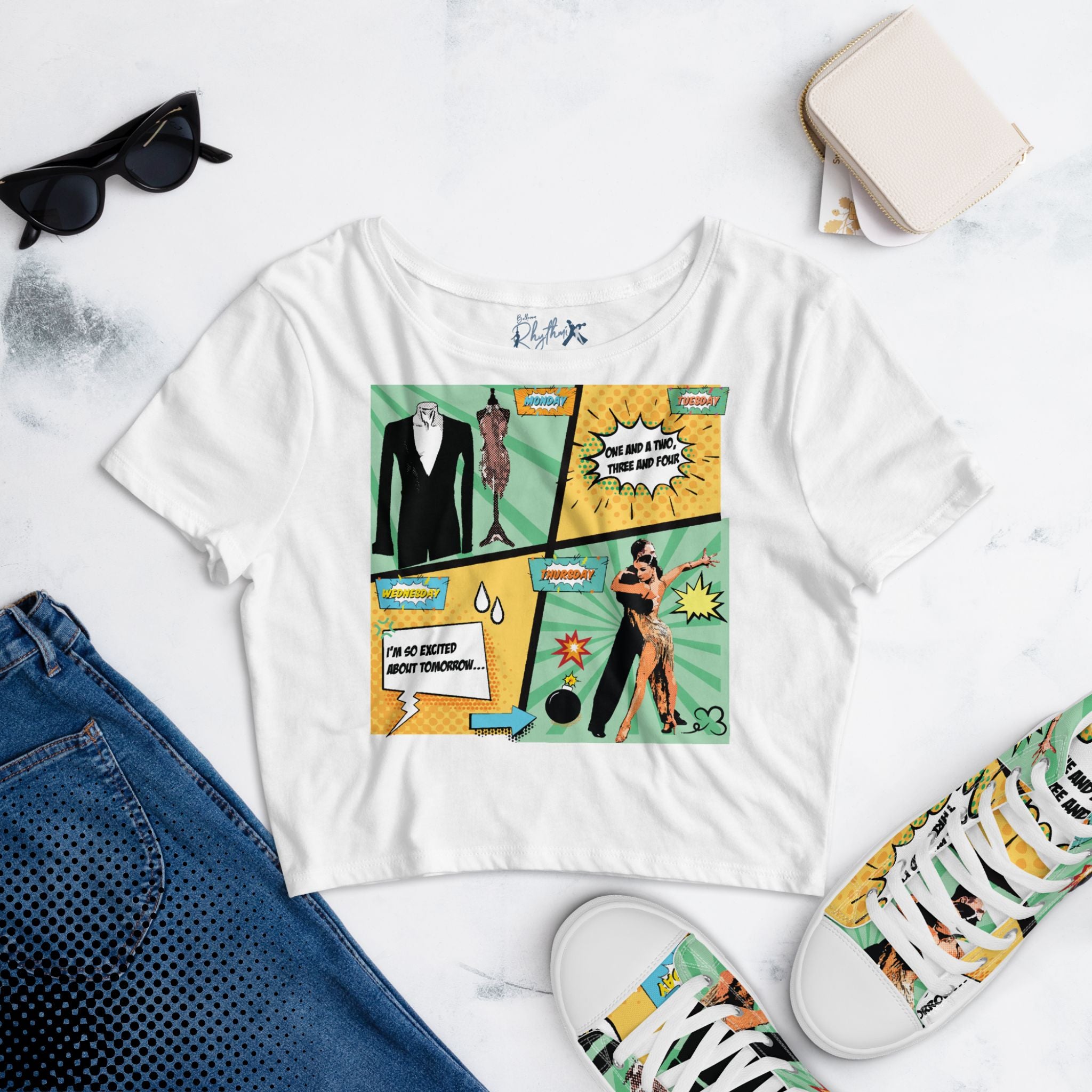 Comics Crop Tee