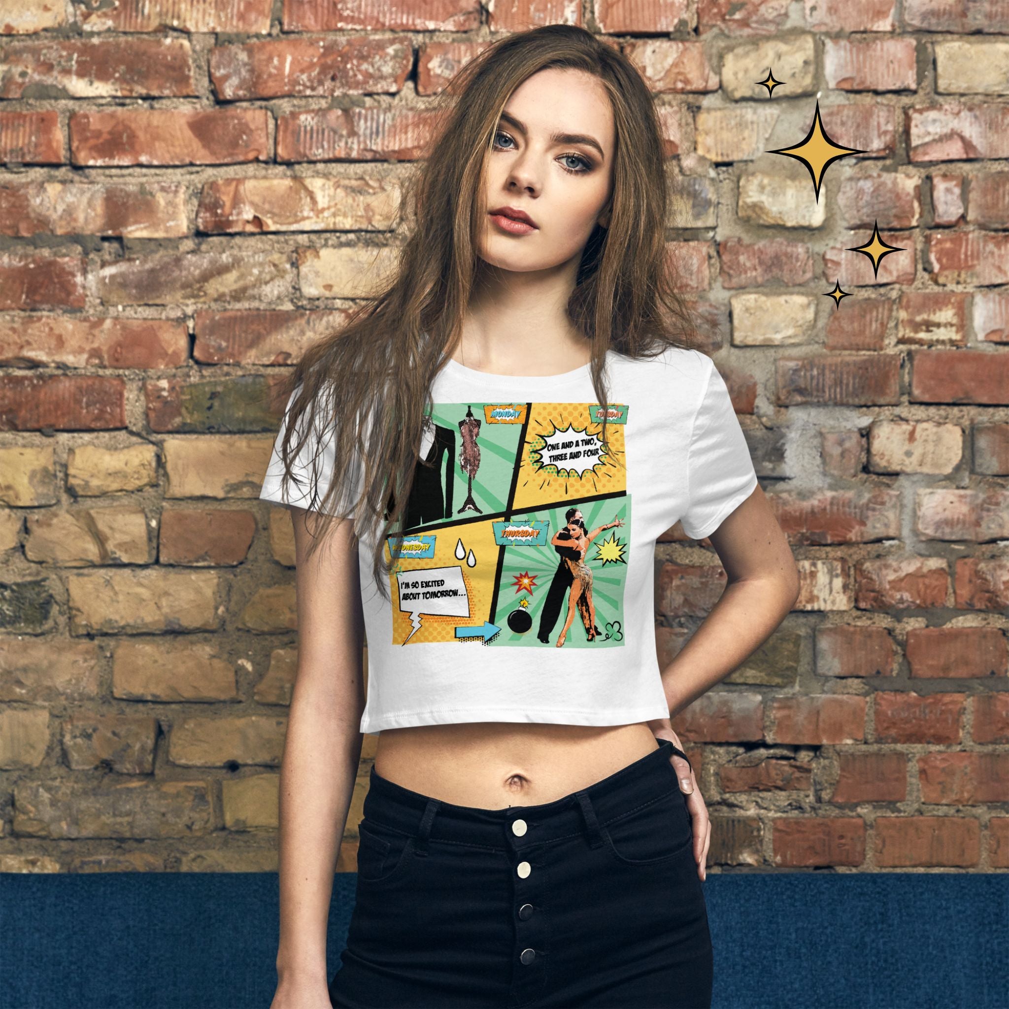 Comics Crop Tee