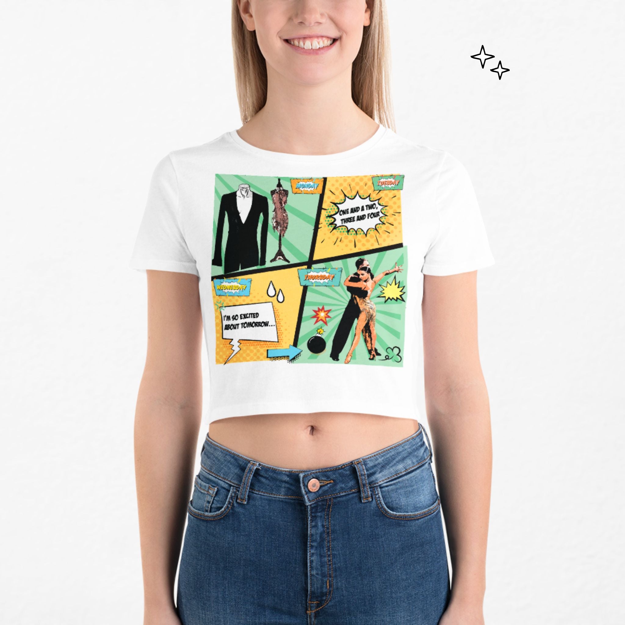 Comics Crop Tee